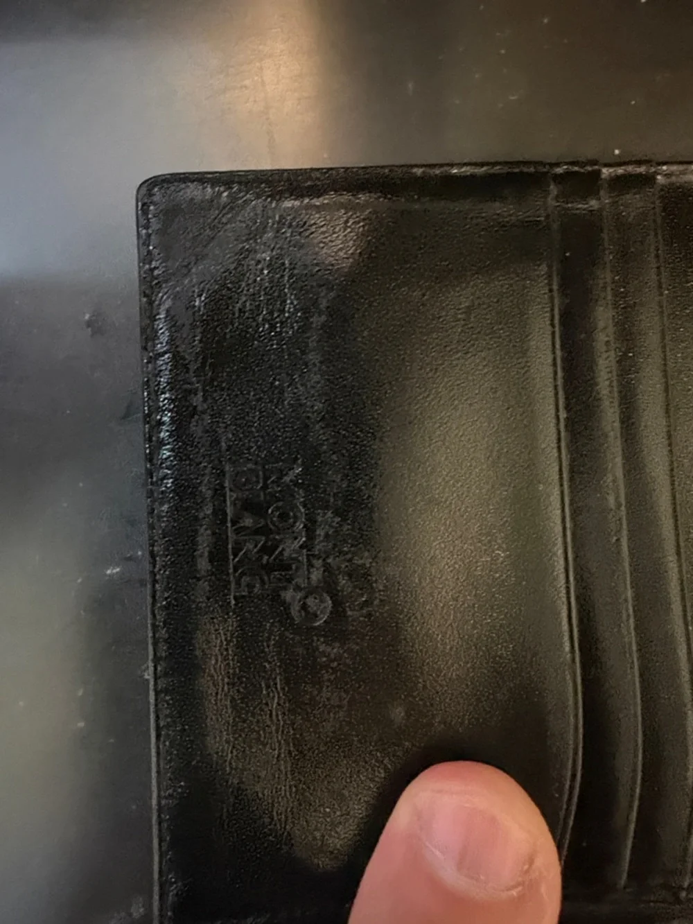Montblanc Meisterstuck Wallet 6-cc Black Leather Bi-Fold Wallet.